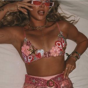 NWT eastnwest label Size M sequin bra